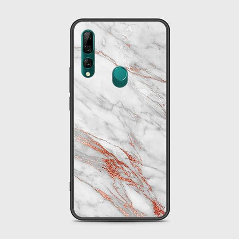 Honor 9X Cover - White Marble Series - HQ Ultra Shine Premium Infinity Glass Soft Silicon Borders Case