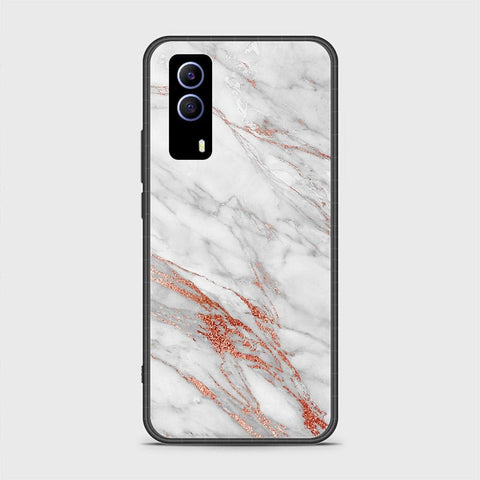 Vivo Y53s 5G Cover - White Marble Series - HQ Ultra Shine Premium Infinity Glass Soft Silicon Borders Case