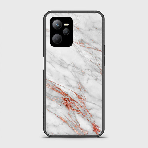 Realme 9 Pro Cover- White Marble Series - HQ Ultra Shine Premium Infinity Glass Soft Silicon Borders Case