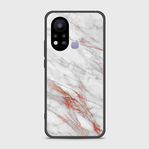 Infinix Hot 11s Cover- White Marble Series - HQ Ultra Shine Premium Infinity Glass Soft Silicon Borders Case