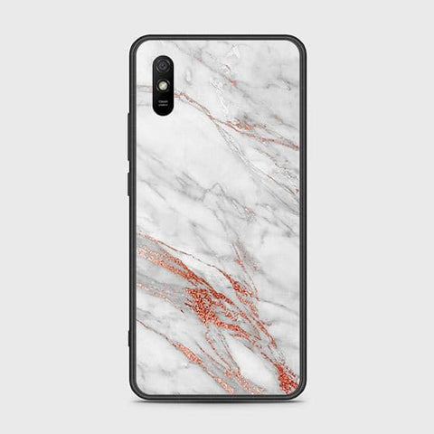 Xiaomi Redmi 9i Cover - White Marble Series - HQ Ultra Shine Premium Infinity Glass Soft Silicon Borders Case