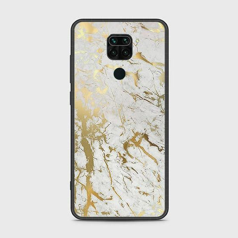 Xiaomi Redmi Note 9 Cover - White Marble Series - HQ Ultra Shine Premium Infinity Glass Soft Silicon Borders Case