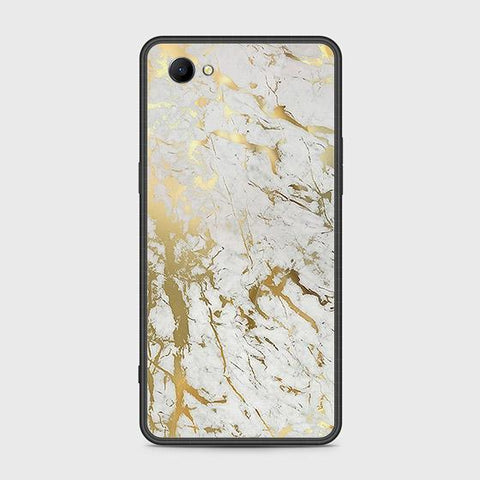 Oppo A3 Cover - White Marble Series - HQ Ultra Shine Premium Infinity Glass Soft Silicon Borders Case