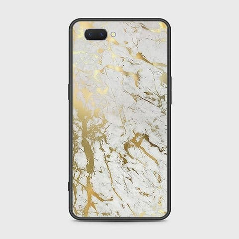 Realme C1 Cover - White Marble Series - HQ Ultra Shine Premium Infinity Glass Soft Silicon Borders Case