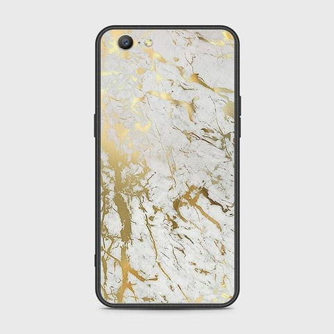 Oppo A39 Cover - White Marble Series - HQ Ultra Shine Premium Infinity Glass Soft Silicon Borders Case