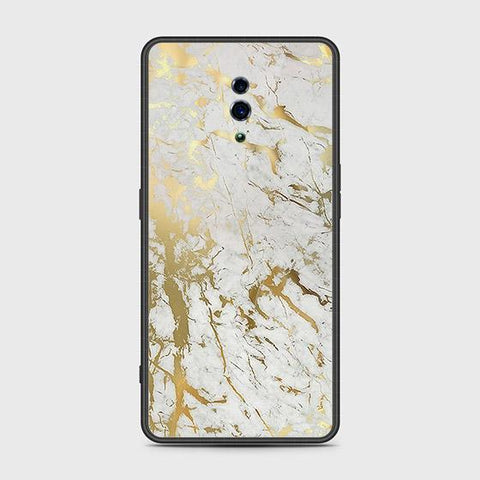 Oppo Reno Cover - White Marble Series - HQ Ultra Shine Premium Infinity Glass Soft Silicon Borders Case