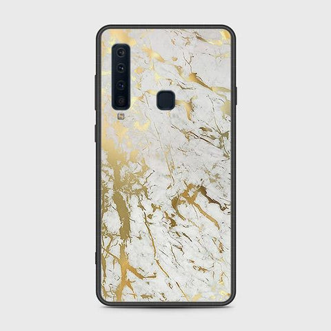 Samsung Galaxy A9 2018 Cover - White Marble Series - HQ Ultra Shine Premium Infinity Glass Soft Silicon Borders Case