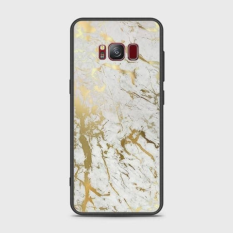 Samsung Galaxy S8 Plus Cover - White Marble Series - HQ Ultra Shine Premium Infinity Glass Soft Silicon Borders Case