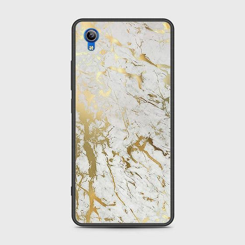 Vivo Y91C Cover - White Marble Series - HQ Ultra Shine Premium Infinity Glass Soft Silicon Borders Case