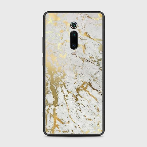 Xiaomi Mi 9T Cover - White Marble Series - HQ Ultra Shine Premium Infinity Glass Soft Silicon Borders Case
