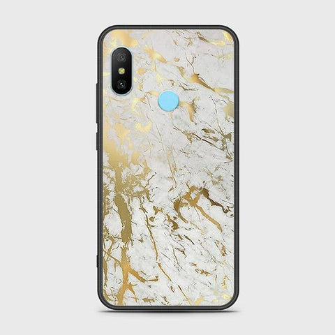 Xiaomi Redmi Note 6 Pro Cover - White Marble Series - HQ Ultra Shine Premium Infinity Glass Soft Silicon Borders Case