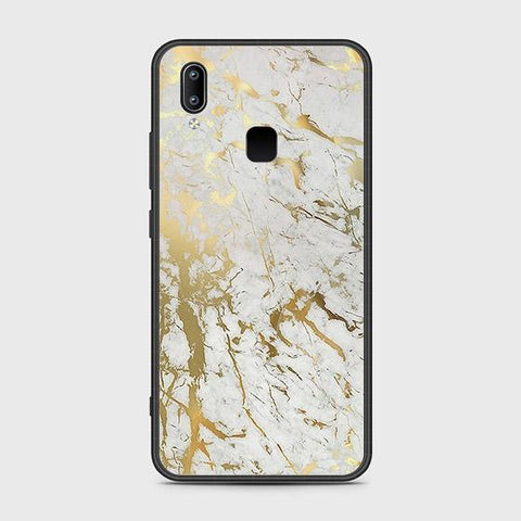 Vivo Y91 Cover - White Marble Series - HQ Ultra Shine Premium Infinity Glass Soft Silicon Borders Case