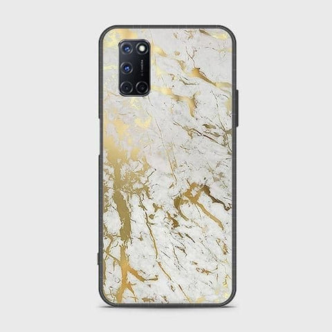 Oppo A72 Cover - White Marble Series - HQ Ultra Shine Premium Infinity Glass Soft Silicon Borders Case