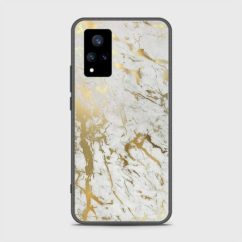 Vivo V21 Cover - White Marble Series - HQ Ultra Shine Premium Infinity Glass Soft Silicon Borders Case