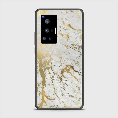 Vivo X70 Pro Cover - White Marble Series - HQ Ultra Shine Premium Infinity Glass Soft Silicon Borders Case