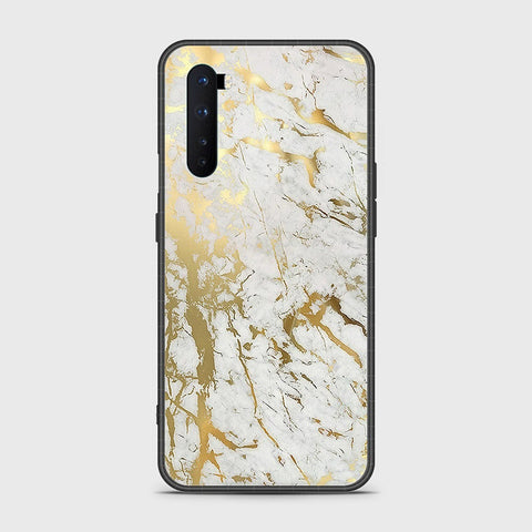 OnePlus Nord Cover- White Marble Series - HQ Ultra Shine Premium Infinity Glass Soft Silicon Borders Case