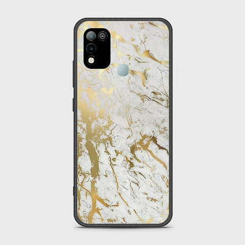 Infinix Hot 11 Play Cover- White Marble Series - HQ Ultra Shine Premium Infinity Glass Soft Silicon Borders Case
