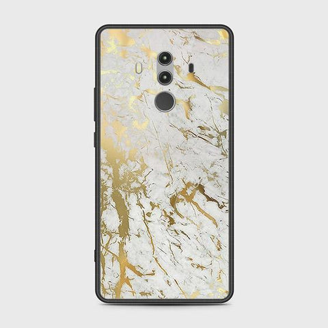 Huawei Mate 10 Pro Cover - White Marble Series - HQ Ultra Shine Premium Infinity Glass Soft Silicon Borders Case