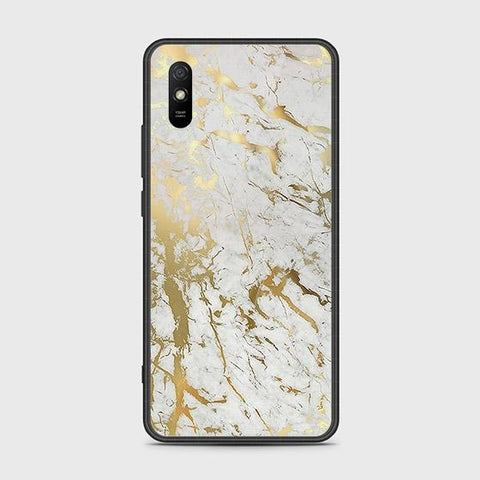 Xiaomi Redmi 9i Cover - White Marble Series - HQ Ultra Shine Premium Infinity Glass Soft Silicon Borders Case