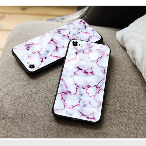 Samsung Galaxy A04e Cover - White Marble Series - HQ Ultra Shine Premium Infinity Glass Soft Silicon Borders Case