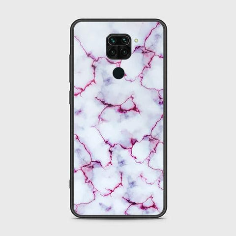 Xiaomi Redmi Note 9 Cover - White Marble Series - HQ Ultra Shine Premium Infinity Glass Soft Silicon Borders Case