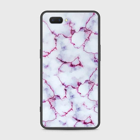 Realme C1 Cover - White Marble Series - HQ Ultra Shine Premium Infinity Glass Soft Silicon Borders Case