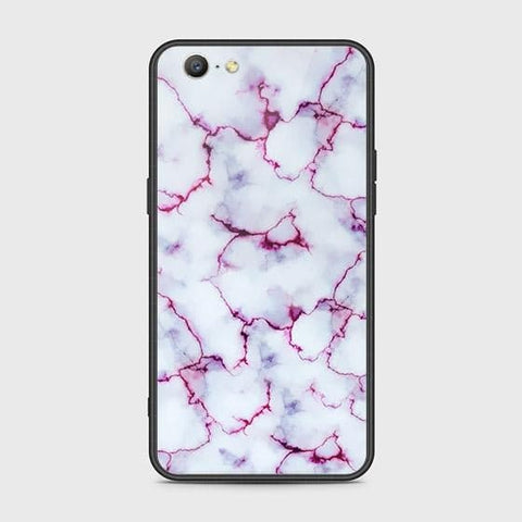 Oppo A39 Cover - White Marble Series - HQ Ultra Shine Premium Infinity Glass Soft Silicon Borders Case