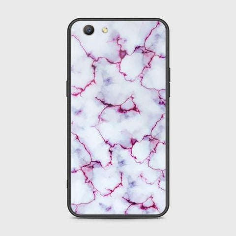 Oppo F1S Cover - White Marble Series - HQ Ultra Shine Premium Infinity Glass Soft Silicon Borders Case