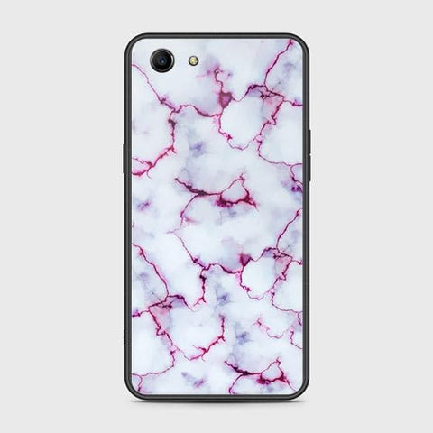 Oppo A83 Cover - White Marble Series - HQ Ultra Shine Premium Infinity Glass Soft Silicon Borders Case