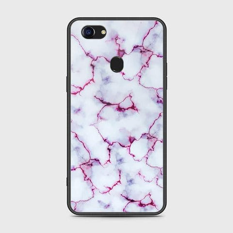 Oppo F5 Cover - White Marble Series - HQ Ultra Shine Premium Infinity Glass Soft Silicon Borders Case