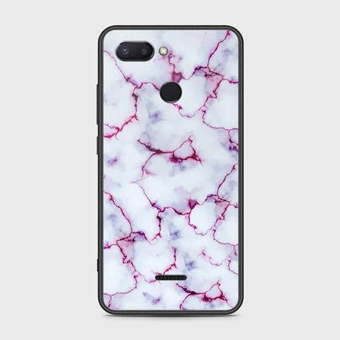 Xiaomi Redmi 6 Cover - White Marble Series - HQ Ultra Shine Premium Infinity Glass Soft Silicon Borders Case