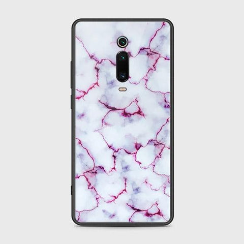 Xiaomi Redmi K20 Pro Cover - White Marble Series - HQ Ultra Shine Premium Infinity Glass Soft Silicon Borders Case
