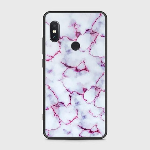 Xiaomi Redmi Note 5 Pro Cover - White Marble Series - HQ Ultra Shine Premium Infinity Glass Soft Silicon Borders Case