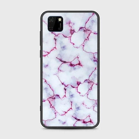 Honor 9S Cover - White Marble Series - HQ Ultra Shine Premium Infinity Glass Soft Silicon Borders Case