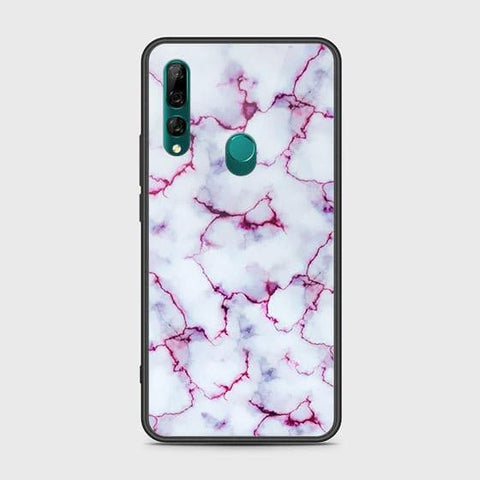 Honor 9X Cover - White Marble Series - HQ Ultra Shine Premium Infinity Glass Soft Silicon Borders Case