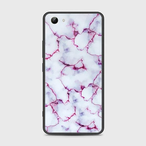Vivo Y81 Cover - White Marble Series - HQ Ultra Shine Premium Infinity Glass Soft Silicon Borders Case