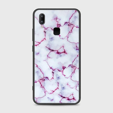 Vivo Y91 Cover - White Marble Series - HQ Ultra Shine Premium Infinity Glass Soft Silicon Borders Case