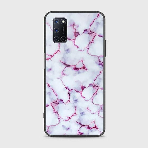 Oppo A72 Cover - White Marble Series - HQ Ultra Shine Premium Infinity Glass Soft Silicon Borders Case