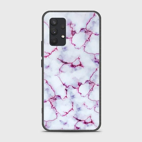 Samsung Galaxy A32 4G Cover - White Marble Series - HQ Ultra Shine Premium Infinity Glass Soft Silicon Borders Case