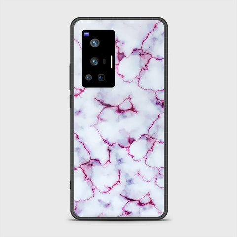 Vivo X70 Pro Cover - White Marble Series - HQ Ultra Shine Premium Infinity Glass Soft Silicon Borders Case