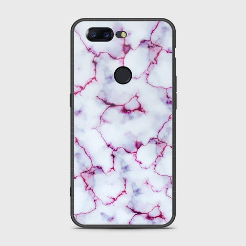 OnePlus 5T Cover- White Marble Series - HQ Ultra Shine Premium Infinity Glass Soft Silicon Borders Case