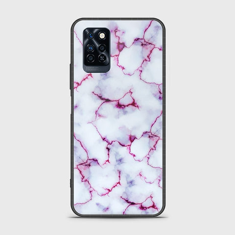 Infinix Note 10 Pro Cover- White Marble Series - HQ Ultra Shine Premium Infinity Glass Soft Silicon Borders Case