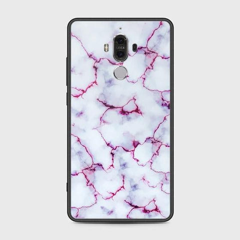 Huawei Mate 9 Cover - White Marble Series - HQ Ultra Shine Premium Infinity Glass Soft Silicon Borders Case