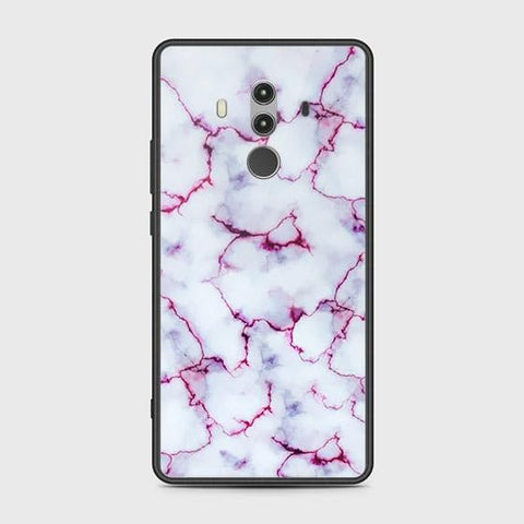 Huawei Mate 10 Pro Cover - White Marble Series - HQ Ultra Shine Premium Infinity Glass Soft Silicon Borders Case