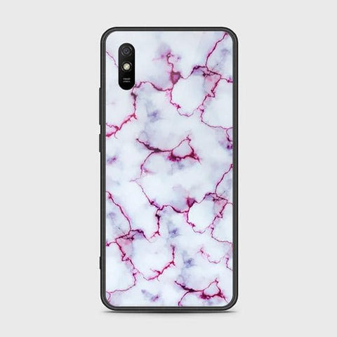 Xiaomi Redmi 9i Cover - White Marble Series - HQ Ultra Shine Premium Infinity Glass Soft Silicon Borders Case