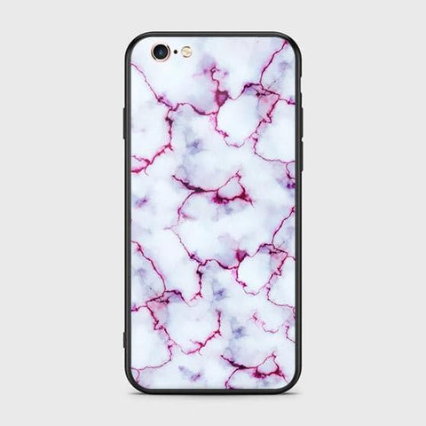 iPhone 6s Plus / 6 Plus Cover - White Marble Series - HQ Ultra Shine Premium Infinity Glass Soft Silicon Borders Case