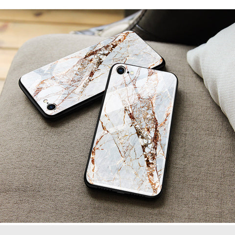 Vivo Y35m Plus Cover- White Marble Series - HQ Ultra Shine Premium Infinity Glass Soft Silicon Borders Case
