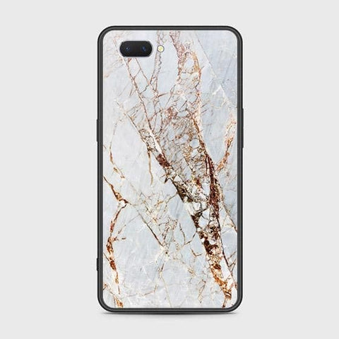 Realme C1 Cover - White Marble Series - HQ Ultra Shine Premium Infinity Glass Soft Silicon Borders Case