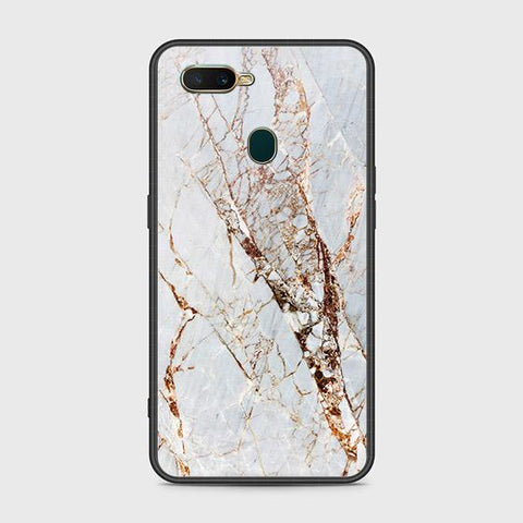 Oppo A11k Cover - White Marble Series - HQ Ultra Shine Premium Infinity Glass Soft Silicon Borders Case