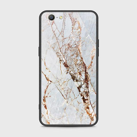 Oppo A39 Cover - White Marble Series - HQ Ultra Shine Premium Infinity Glass Soft Silicon Borders Case